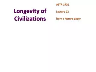 Longevity of Civilizations