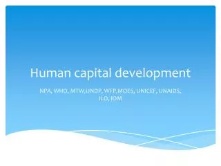 Human capital development