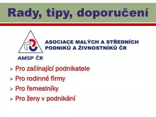 rady tipy doporu en