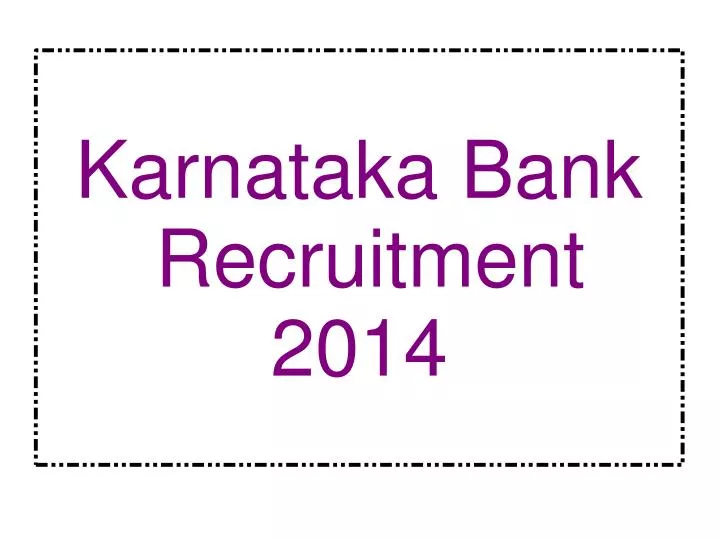 karnataka bank recruitment 2014