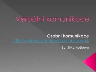 verb ln komunikace