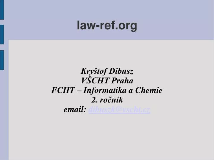 law ref org