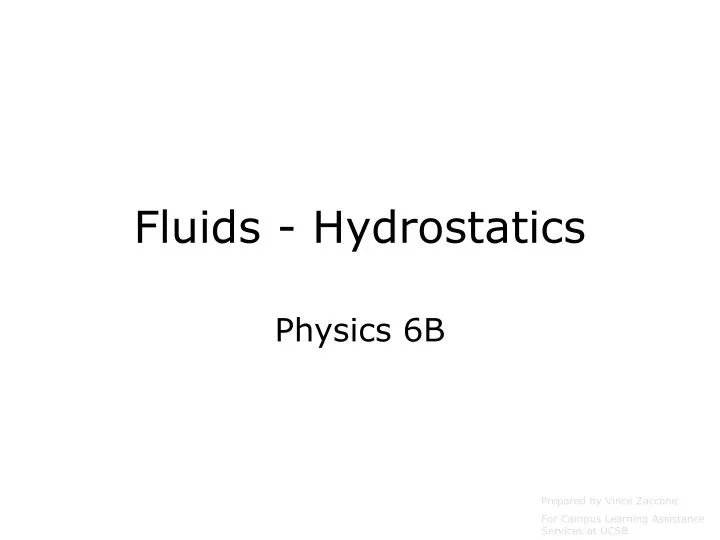 fluids hydrostatics