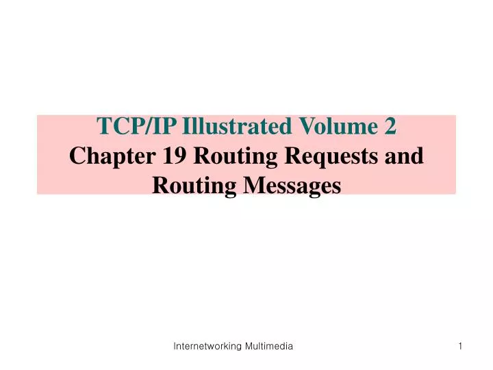 tcp ip illustrated volume 2 chapter 19 routing requests and routing messages