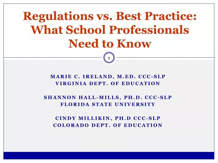 regulations vs best practice what school professionals need to know