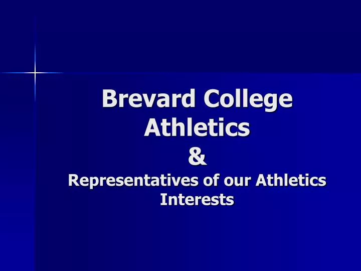 brevard college athletics representatives of our athletics interests