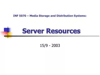 server resources