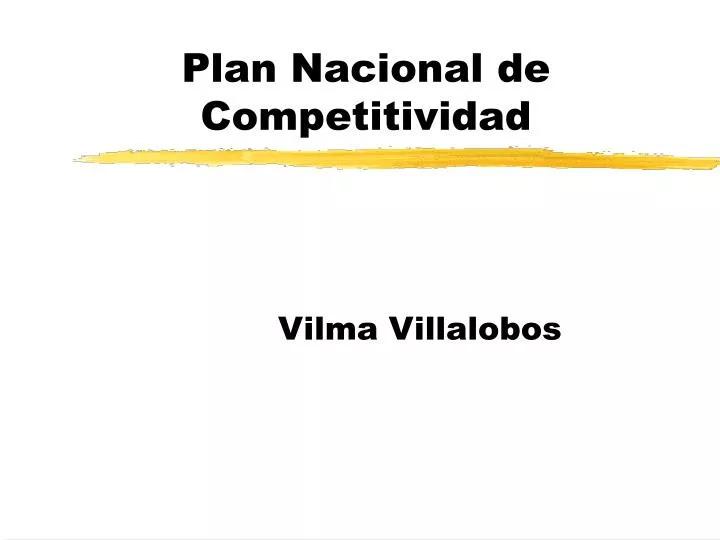 plan nacional de competitividad