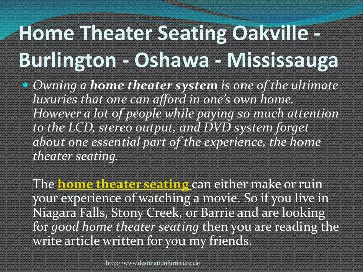 home theater seating oakville burlington oshawa mississauga