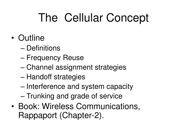the cellular concept