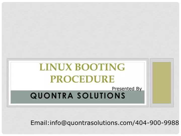 linux booting procedure