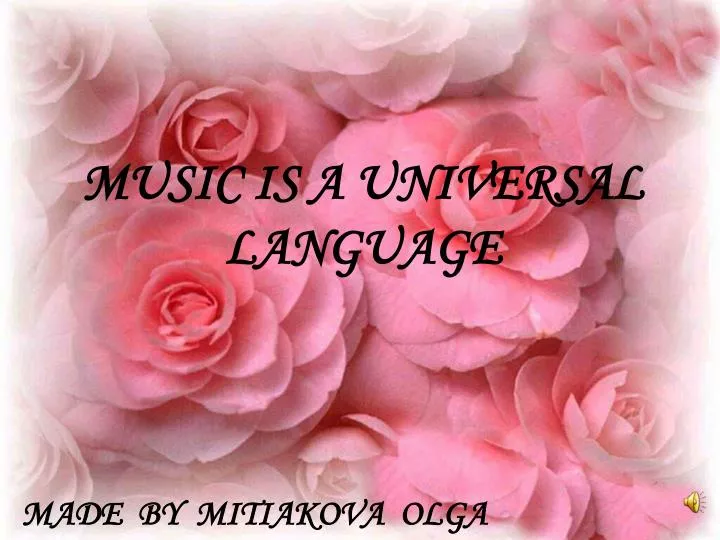 music is a universal language
