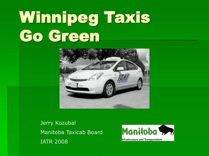 winnipeg taxis go green