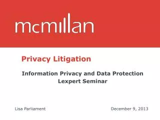 Privacy Litigation