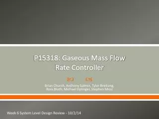 P15318: Gaseous Mass Flow Rate Controller