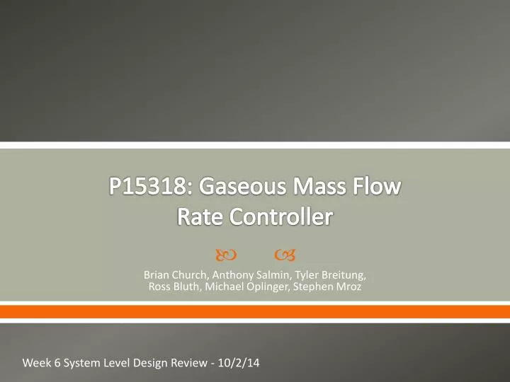 p15318 gaseous mass flow rate controller