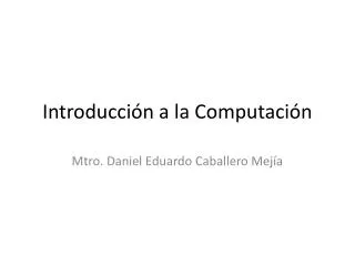 introducci n a la computaci n