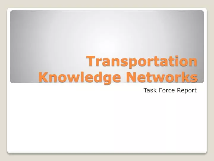 transportation knowledge networks