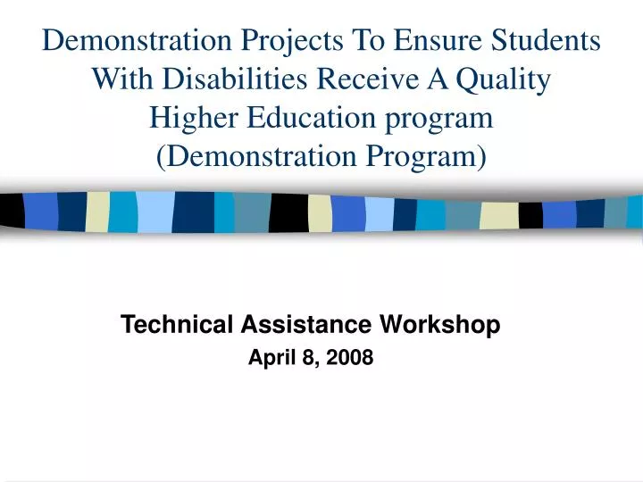 technical assistance workshop april 8 2008