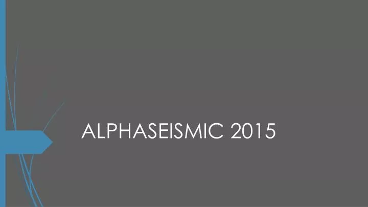 alphaseismic 2015
