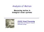 Analysis of Motion - slide 1