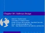 Chapter 10 : Software Design - slide 1