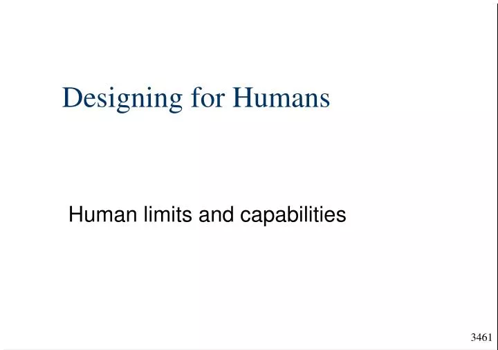 designing for humans