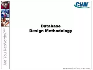 Database Design Methodology