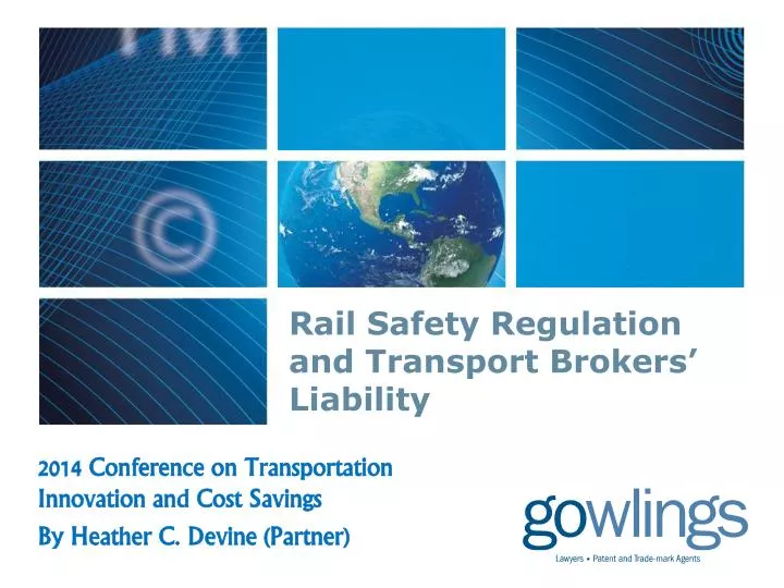 rail safety regulation and transport brokers liability