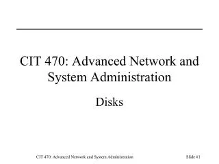 CIT 470: Advanced Network and System Administration