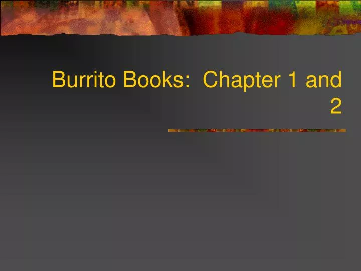 burrito books chapter 1 and 2