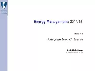 Energy Management: 2014/15