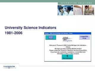 University Science Indicators 1981-2006