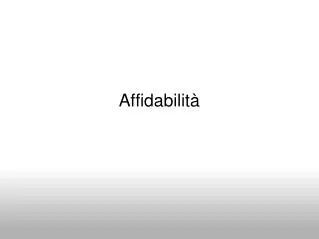 affidabilit