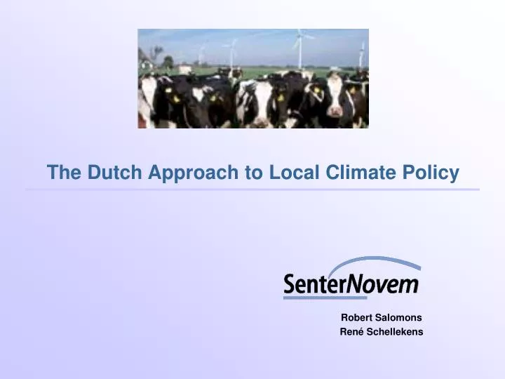 the dutch approach to local climate policy