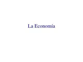 la econom a