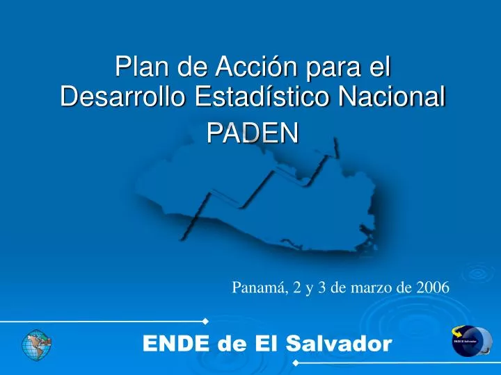 plan de acci n para el desarrollo estad stico nacional paden