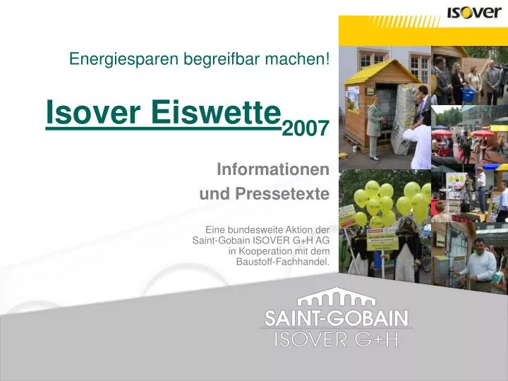 energiesparen begreifbar machen isover eiswette 2007