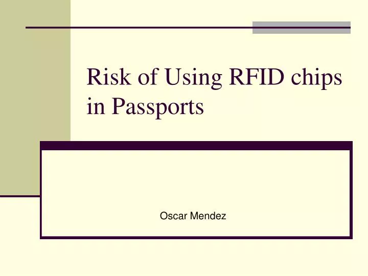 risk of using rfid chips in passports