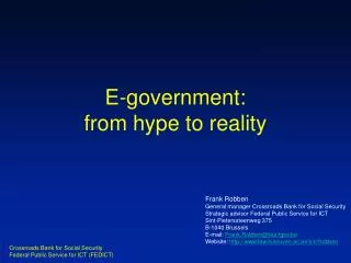 E-government: from hype to reality