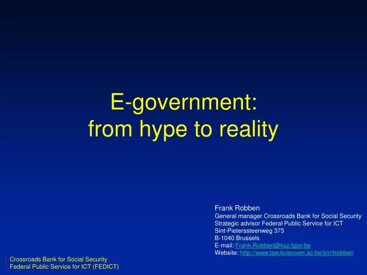 e government from hype to reality