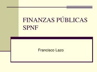 finanzas p blicas spnf