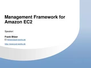 Management Framework for Amazon EC2