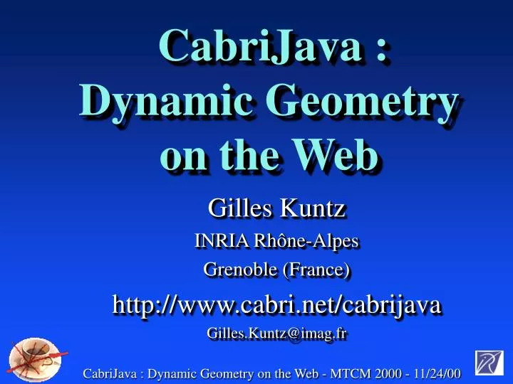 cabrijava dynamic geometry on the web