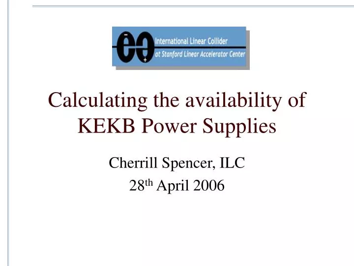 calculating the availability of kekb power supplies