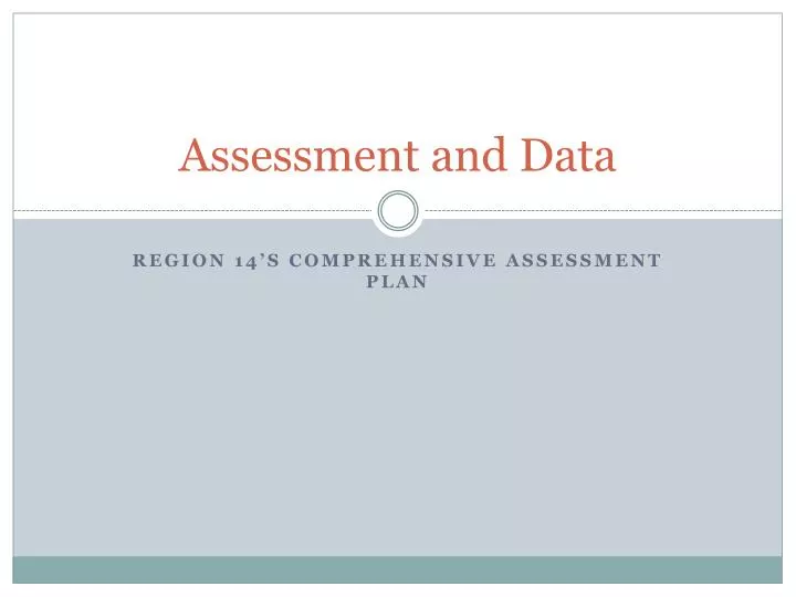 assessment and data