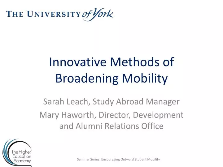 innovative methods of broadening mobility