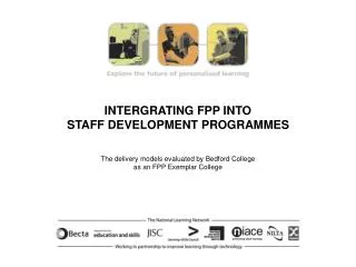 INTERGRATING FPP INTO STAFF DEVELOPMENT PROGRAMMES