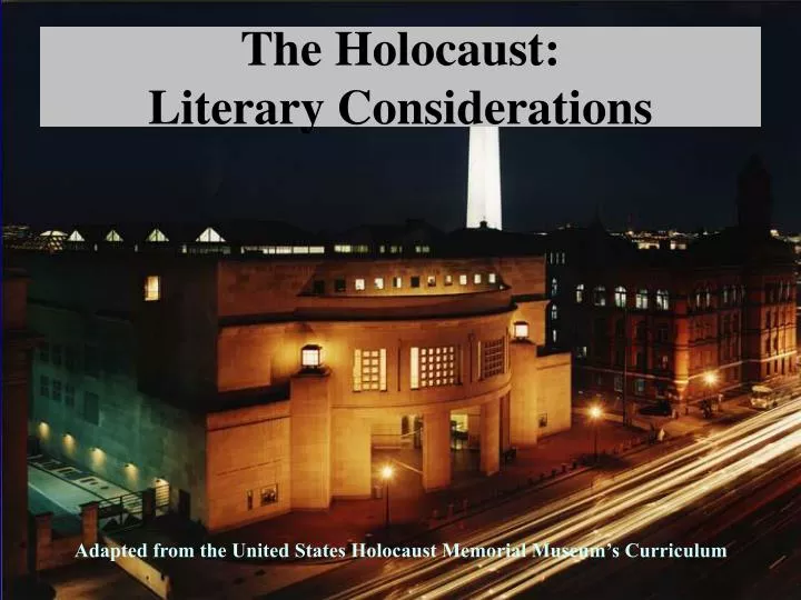 the holocaust literary considerations