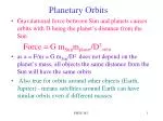 Planetary Orbits - slide 1